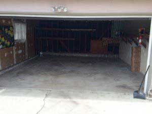 Burbank garage after junk removing job