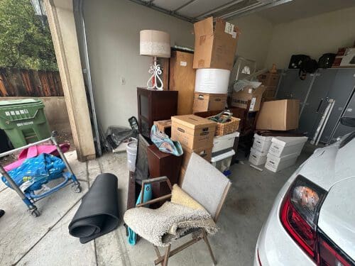 Unwanted clutter in a Burbank garage 